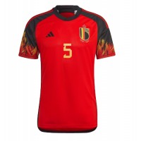 Belgium Jan Vertonghen #5 Replica Home Shirt World Cup 2022 Short Sleeve